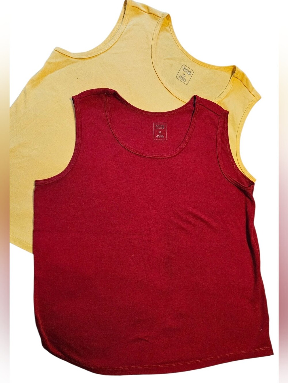 Hasting & Smith Sleeveless Tops, set of 2, Yellow and Red size XL